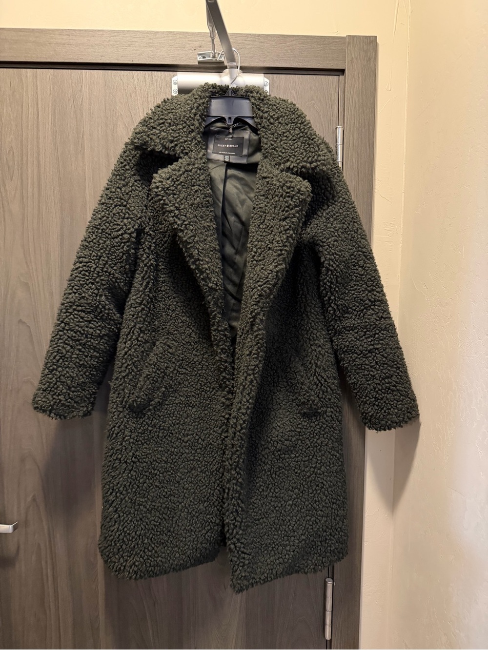 Green Sherpa Teddy Coat